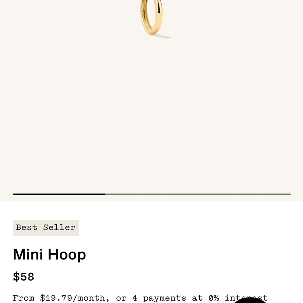 Mejuri Gold Mini Hoop Earring 14k gold